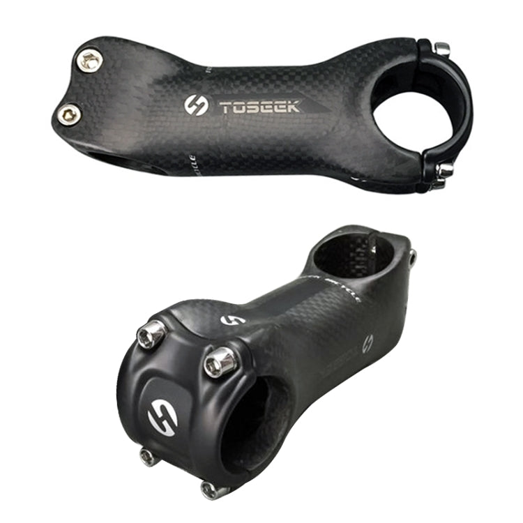 TOSEEK Rubinetto riser per manubrio ultraleggero interamente in fibra di carbonio 3KUD Texture Road Mountain Bike, dimensioni: 17 gradi, 130 mm (opaco), 17 Degree, 130mm