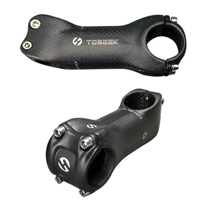 TOSEEK Rubinetto riser per manubrio ultraleggero interamente in fibra di carbonio 3KUD Texture Road Mountain Bike, dimensioni: 17 gradi, 130 mm (opaco), 17 Degree, 130mm