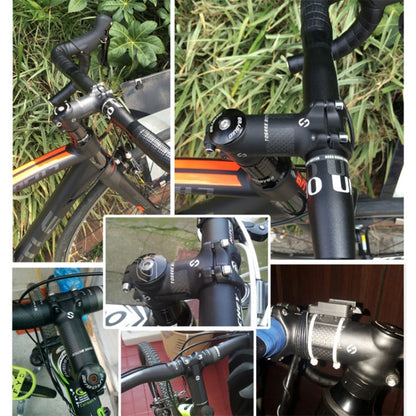 TOSEEK Rubinetto riser per manubrio ultraleggero interamente in fibra di carbonio 3KUD Texture Road Mountain Bike, dimensioni: 17 gradi, 130 mm (opaco), 17 Degree, 130mm