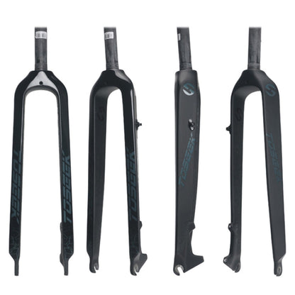 TOSEEK Ultra leggero 29 pollici 435 mm Mountain Bike Forcella anteriore in carbonio pieno Freno a disco con tubo sterzo dritto, 29 Inch 435mm
