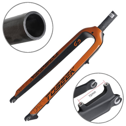 TOSEEK Ultra leggero 29 pollici 435 mm Mountain Bike Forcella anteriore in carbonio pieno Freno a disco con tubo sterzo dritto, 29 Inch 435mm