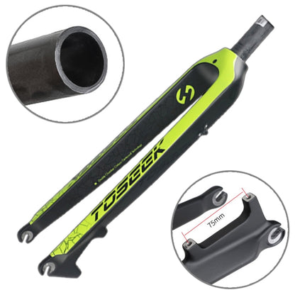 TOSEEK Ultra leggero 29 pollici 435 mm Mountain Bike Forcella anteriore in carbonio pieno Freno a disco con tubo sterzo dritto, 29 Inch 435mm