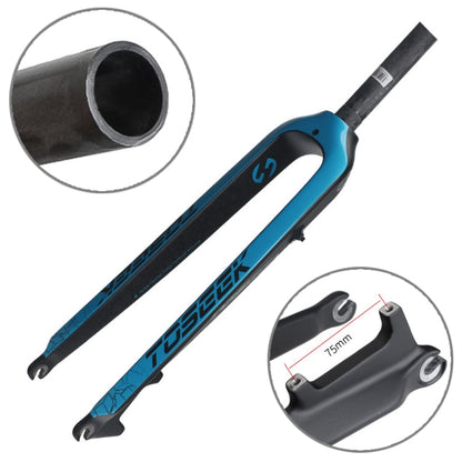 TOSEEK Ultra leggero 29 pollici 435 mm Mountain Bike Forcella anteriore in carbonio pieno Freno a disco con tubo sterzo dritto, 29 Inch 435mm