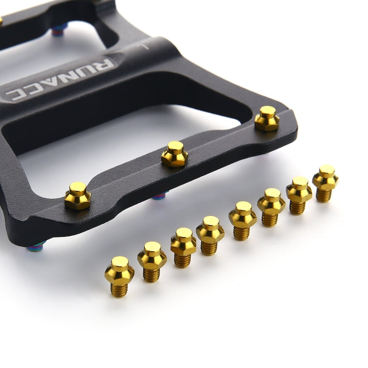 Set di 8 Viti Antiscivolo per Pedali Bicicletta in Titanio M4
