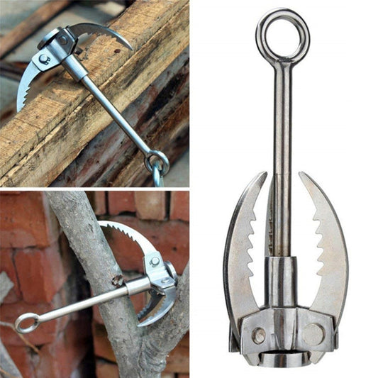 KS042 Outdoor Sporting Wilderness Survival Moschettone Grappling Pieghevole Tre Zampe Gancio Ghiaccio Roccia Strumento per Arrampicata in Montagna