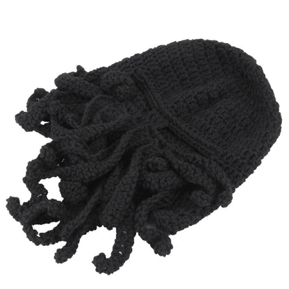 berretto-unisex-in-maglia-con-tentacoli-di-polpo-cappello-invernale - immagine 3