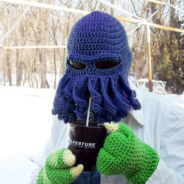 berretto-unisex-in-maglia-con-tentacoli-di-polpo-cappello-invernale - immagine 7