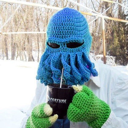 berretto-unisex-in-maglia-con-tentacoli-di-polpo-cappello-invernale - immagine 8