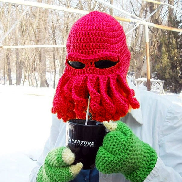 berretto-unisex-in-maglia-con-tentacoli-di-polpo-cappello-invernale - immagine 9