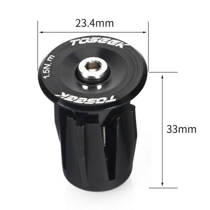 TOSEEK 1 paio di manopole per manubrio per mountain bike, tappi per estremità, tappi per estremità della barra per bicicletta in lega di alluminio, 17.6-21.8mm Grey, 17.6-21.8mm Gold, 17.6-21.8mm Blue, 17.6-21.8mm Purple, 17.6-21.8mm Red