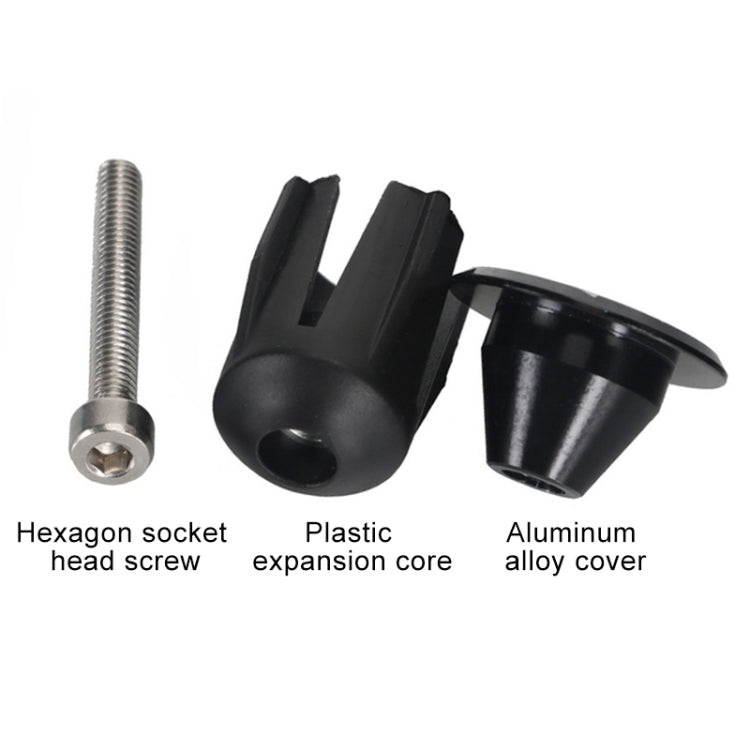 TOSEEK 1 paio di manopole per manubrio per mountain bike, tappi per estremità, tappi per estremità della barra per bicicletta in lega di alluminio, 17.6-21.8mm Grey, 17.6-21.8mm Gold, 17.6-21.8mm Blue, 17.6-21.8mm Purple, 17.6-21.8mm Red