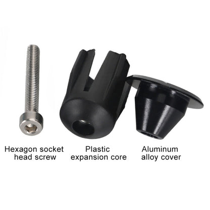 TOSEEK 1 paio di manopole per manubrio per mountain bike, tappi per estremità, tappi per estremità della barra per bicicletta in lega di alluminio, 17.6-21.8mm Grey, 17.6-21.8mm Gold, 17.6-21.8mm Blue, 17.6-21.8mm Purple, 17.6-21.8mm Red