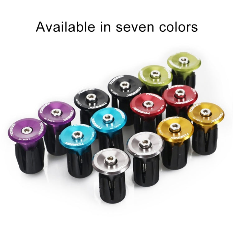 TOSEEK 1 paio di manopole per manubrio per mountain bike, tappi per estremità, tappi per estremità della barra per bicicletta in lega di alluminio, 17.6-21.8mm Grey, 17.6-21.8mm Gold, 17.6-21.8mm Blue, 17.6-21.8mm Purple, 17.6-21.8mm Red