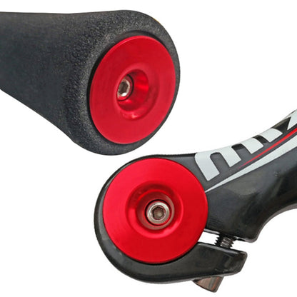 TOSEEK 1 paio di manopole per manubrio per mountain bike, tappi per estremità, tappi per estremità della barra per bicicletta in lega di alluminio, 17.6-21.8mm Grey, 17.6-21.8mm Gold, 17.6-21.8mm Blue, 17.6-21.8mm Purple, 17.6-21.8mm Red