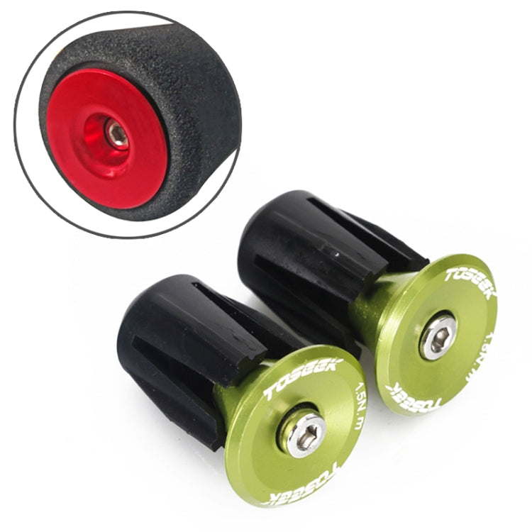 TOSEEK 1 paio di manopole per manubrio per mountain bike, tappi per estremità, tappi per estremità della barra per bicicletta in lega di alluminio, 17.6-21.8mm Grey, 17.6-21.8mm Gold, 17.6-21.8mm Blue, 17.6-21.8mm Purple, 17.6-21.8mm Red
