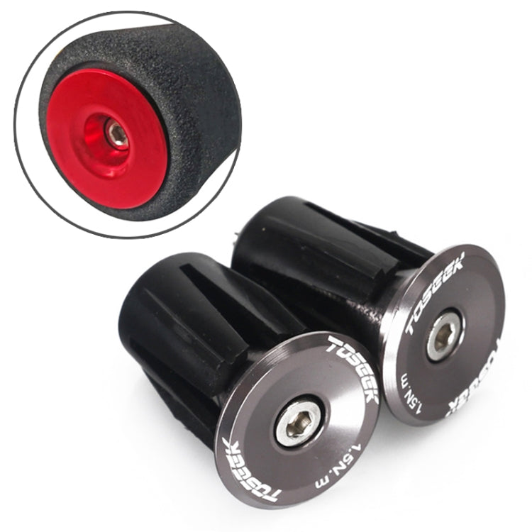 TOSEEK 1 paio di manopole per manubrio per mountain bike, tappi per estremità, tappi per estremità della barra per bicicletta in lega di alluminio, 17.6-21.8mm Grey, 17.6-21.8mm Gold, 17.6-21.8mm Blue, 17.6-21.8mm Purple, 17.6-21.8mm Red