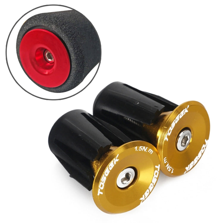 TOSEEK 1 paio di manopole per manubrio per mountain bike, tappi per estremità, tappi per estremità della barra per bicicletta in lega di alluminio, 17.6-21.8mm Grey, 17.6-21.8mm Gold, 17.6-21.8mm Blue, 17.6-21.8mm Purple, 17.6-21.8mm Red