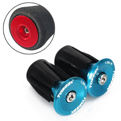 TOSEEK 1 paio di manopole per manubrio per mountain bike, tappi per estremità, tappi per estremità della barra per bicicletta in lega di alluminio, 17.6-21.8mm Grey, 17.6-21.8mm Gold, 17.6-21.8mm Blue, 17.6-21.8mm Purple, 17.6-21.8mm Red