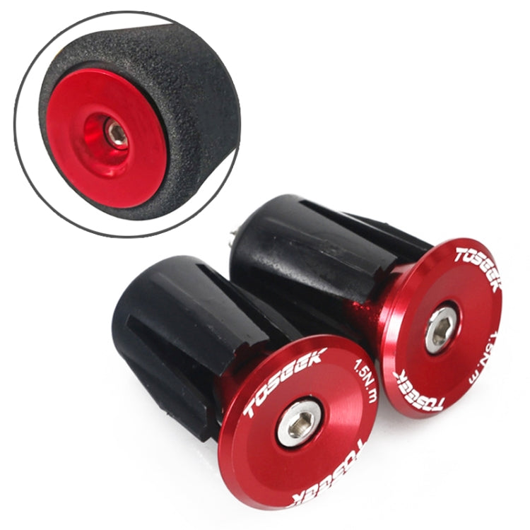 TOSEEK 1 paio di manopole per manubrio per mountain bike, tappi per estremità, tappi per estremità della barra per bicicletta in lega di alluminio, 17.6-21.8mm Grey, 17.6-21.8mm Gold, 17.6-21.8mm Blue, 17.6-21.8mm Purple, 17.6-21.8mm Red