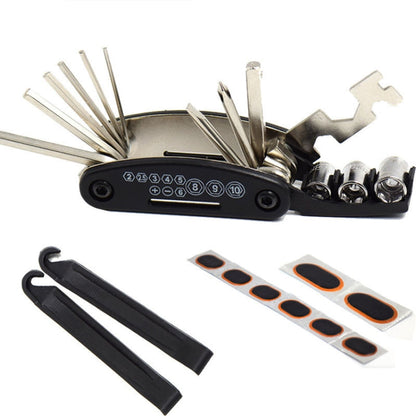 Strumenti di riparazione per biciclette Kit di pneumatici per bici Borsa per attrezzi per riparazione di forature per pompa da bicicletta, Repair Tools Bike Tire Kit