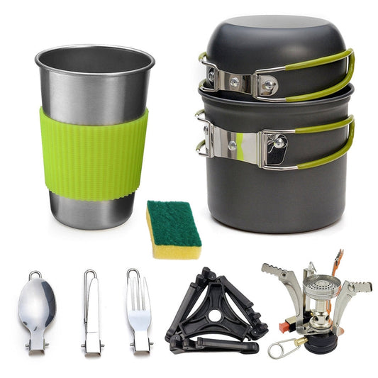 Set da Cucina Portatile DS-101 per Campeggio - Pentole e Accessori