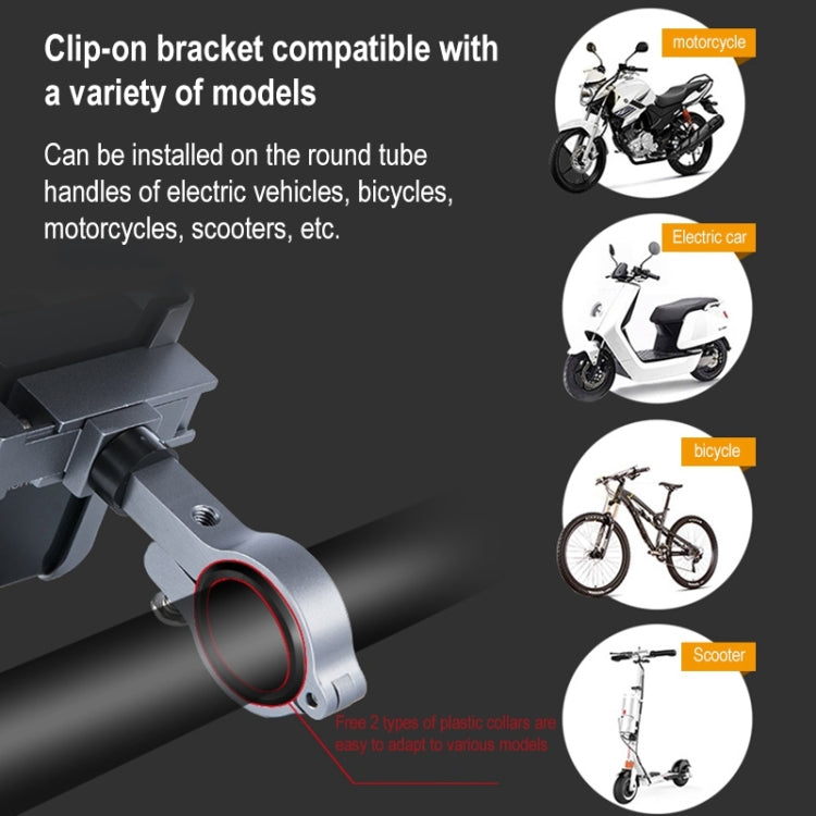 bikersay-mp007-supporto-universale-per-telefono-da-bicicletta-per-moto-in-lega-di-alluminio-mp007-titanium-color - immagine 6