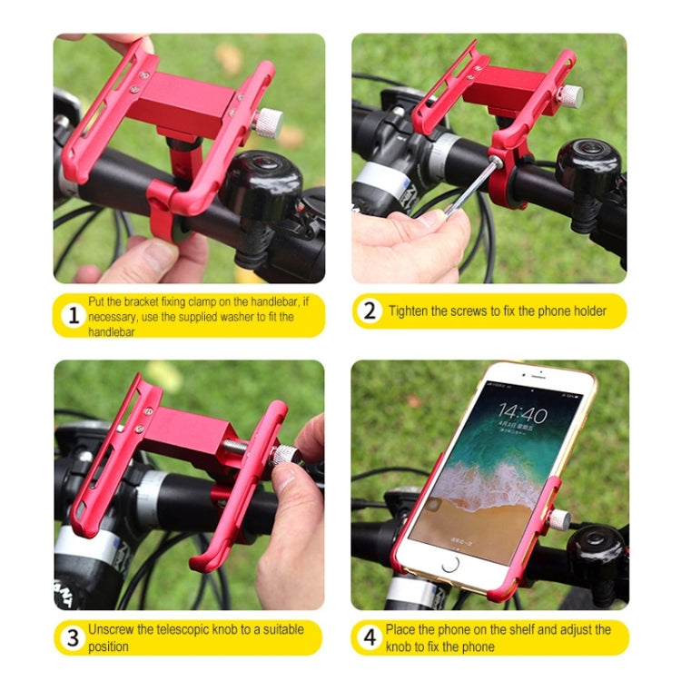 bikersay-mp007-supporto-universale-per-telefono-da-bicicletta-per-moto-in-lega-di-alluminio-mp007-titanium-color - immagine 7