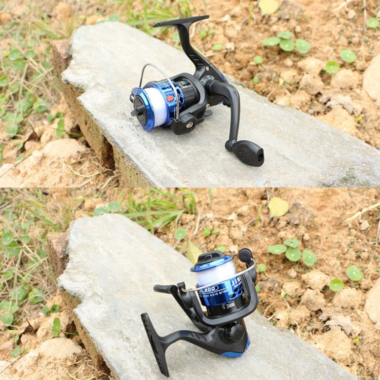 JL200 Placcatura in plastica 3 cuscinetti a sfera Maniglia Mulinello da pesca con linee trasparenti, JL200