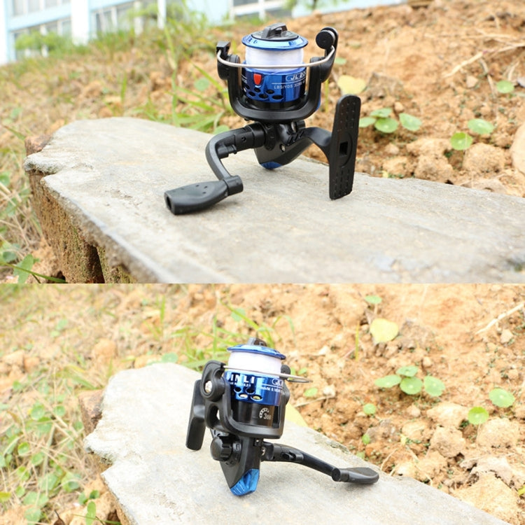 JL200 Placcatura in plastica 3 cuscinetti a sfera Maniglia Mulinello da pesca con linee trasparenti, JL200