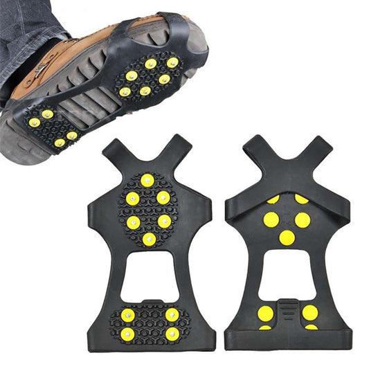 copriscarpe-antiscivolo-per-esterni-con-artiglio-di-ghiaccio-a-10-denti-per-terreno-ghiacciato-taglia-xl-size-xl - immagine 1