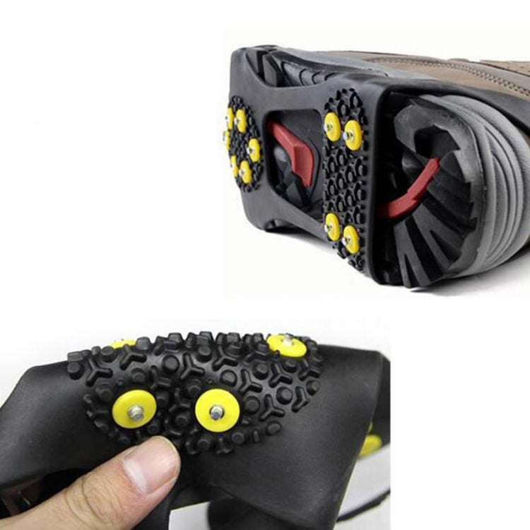 copriscarpe-antiscivolo-per-esterni-con-artiglio-di-ghiaccio-a-10-denti-per-terreno-ghiacciato-taglia-xl-size-xl - immagine 5