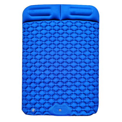 Letto matrimoniale gonfiabile portatile in TPU con cuscino gonfiabile automatico a gradino da campeggio all'aperto, dimensioni: 195 x 119 x 16 cm, Foot-step Dark Blue, Foot-step Orange, Foot-step Emerald, Foot-step Peacock Blue