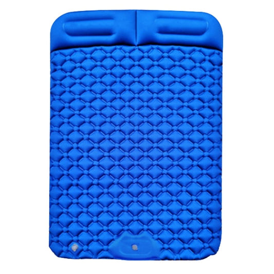 Letto matrimoniale gonfiabile portatile in TPU con cuscino gonfiabile automatico a gradino da campeggio all'aperto, dimensioni: 195 x 119 x 16 cm, Foot-step Dark Blue, Foot-step Orange, Foot-step Emerald, Foot-step Peacock Blue