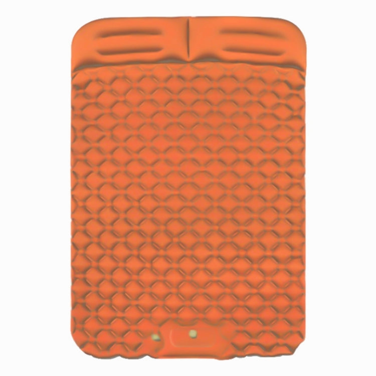 Letto matrimoniale gonfiabile portatile in TPU con cuscino gonfiabile automatico a gradino da campeggio all'aperto, dimensioni: 195 x 119 x 16 cm, Foot-step Dark Blue, Foot-step Orange, Foot-step Emerald, Foot-step Peacock Blue