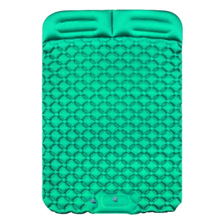 Letto matrimoniale gonfiabile portatile in TPU con cuscino gonfiabile automatico a gradino da campeggio all'aperto, dimensioni: 195 x 119 x 16 cm, Foot-step Dark Blue, Foot-step Orange, Foot-step Emerald, Foot-step Peacock Blue