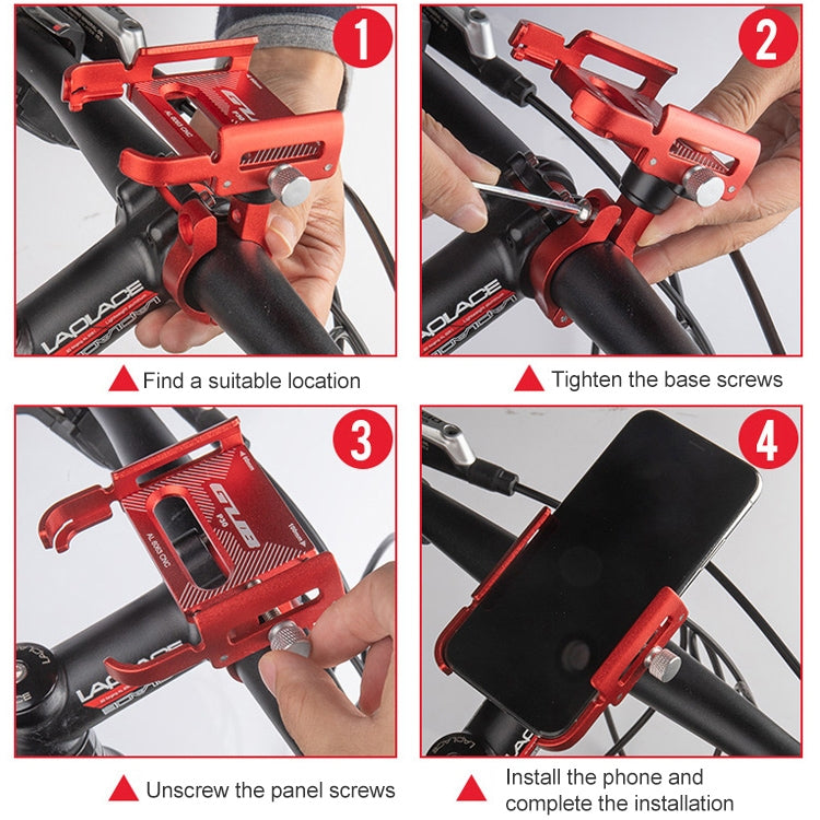 Supporto per telefono da bici in alluminio GUB P30