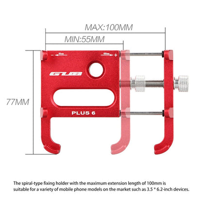 Supporto per telefono per bicicletta MTB GUB Plus 6 in lega di alluminio