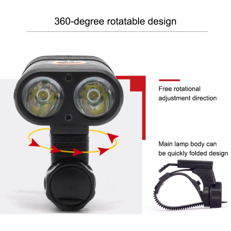 Faro Anteriore LED Y12 per Bicicletta - 350LM, Ricarica USB, 5