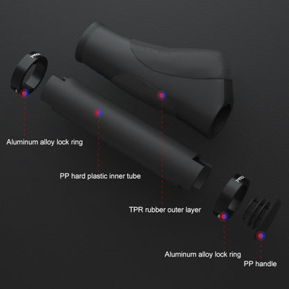 PROMEND GR-506 1 paio di coperture ergonomiche in gomma per impugnature per bicicletta (130mm+130mm), GR-506 130mm+130mm