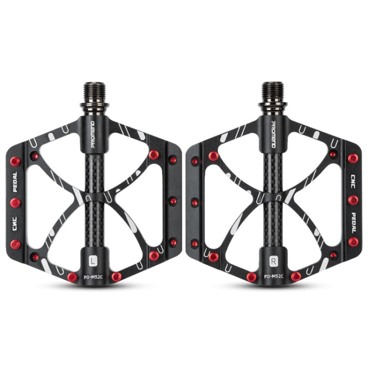 PROMEND PD-M52C 1 paio di pedali per bicicletta in lega di alluminio + tubo in fibra di carbonio, PD-M52C