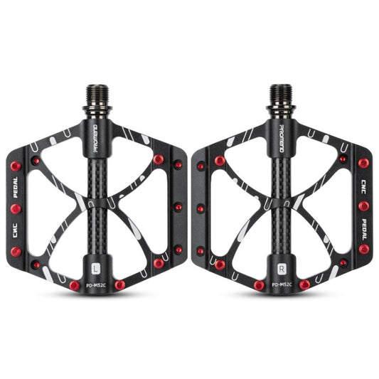 PROMEND PD-M52C 1 paio di pedali per bicicletta in lega di alluminio + tubo in fibra di carbonio, PD-M52C