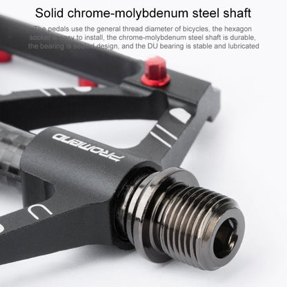 PROMEND PD-M52C 1 paio di pedali per bicicletta in lega di alluminio + tubo in fibra di carbonio, PD-M52C