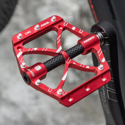 PROMEND PD-M52C 1 paio di pedali per bicicletta in lega di alluminio + tubo in fibra di carbonio, PD-M52C