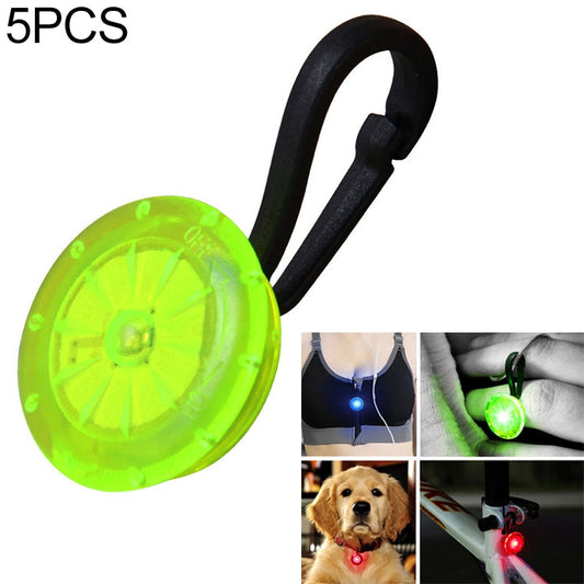 Luce di sicurezza con fibbia sospesa luminosa con braccio da corsa notturno da campeggio da 5 pezzi, 5 PCS Safety Light, 5 PCS afety Light