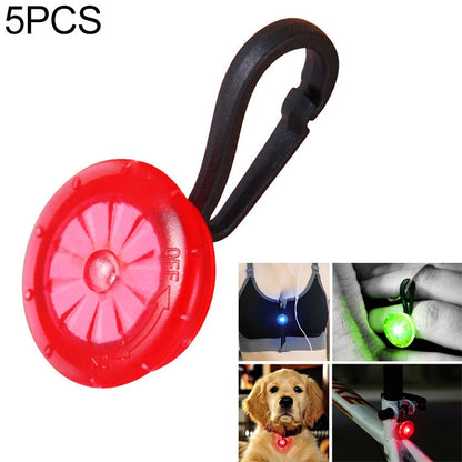 Luce di sicurezza con fibbia sospesa luminosa con braccio da corsa notturno da campeggio da 5 pezzi, 5 PCS Safety Light, 5 PCS afety Light
