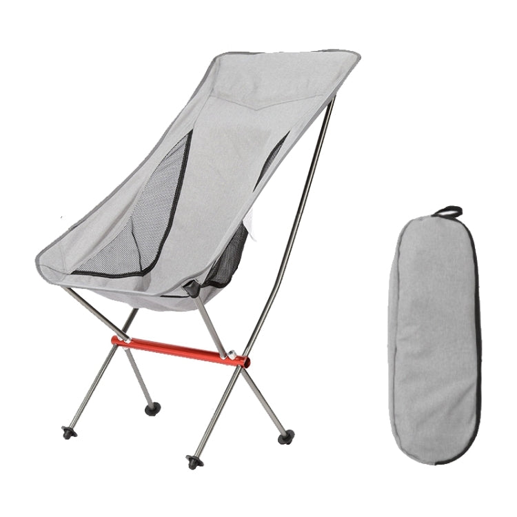 Sedia pieghevole portatile ultraleggera in lega di alluminio da campeggio all'aperto, Folding Chair (Beige), Folding Chair (Grey), Folding Chair (Black)
