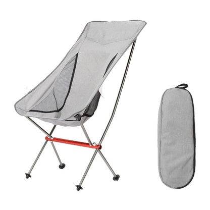 Sedia pieghevole portatile ultraleggera in lega di alluminio da campeggio all'aperto, Folding Chair (Beige), Folding Chair (Grey), Folding Chair (Black)
