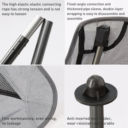 Sedia pieghevole portatile ultraleggera in lega di alluminio da campeggio all'aperto, Folding Chair (Beige), Folding Chair (Grey), Folding Chair (Black)