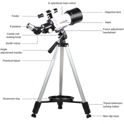 Maifeng40070 Telescopio astronomico ad alta definizione 233x70 High Times con treppiede, 233 x 70