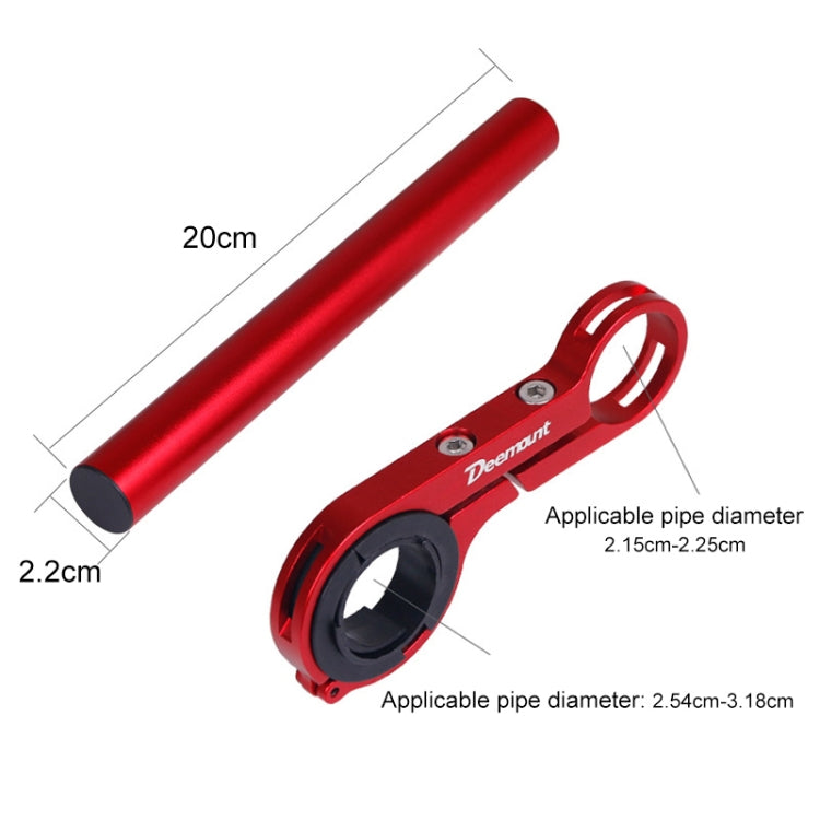 Staffa per torcia elettrica con telaio di estensione per manubrio in fibra di carbonio per bicicletta da montagna HLD-208, Carbon Fiber Black, Carbon Fiber Blue, Carbon Fiber Red